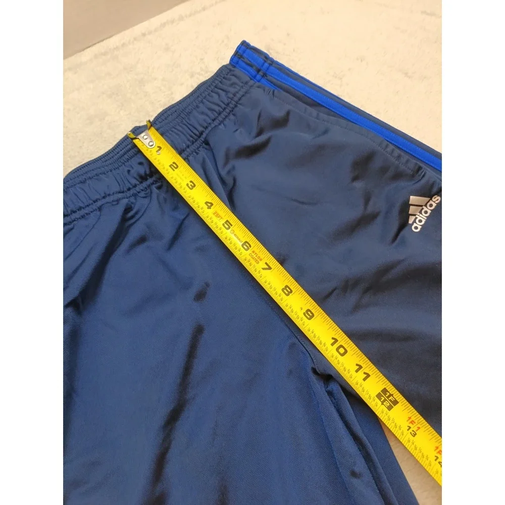 Adidas Trackpants Mens Sz M Navy Blue Basketball Logo Athletic Casual Pockets